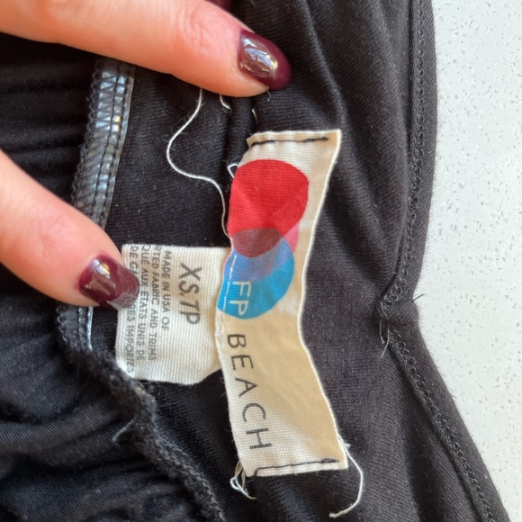 Free People Beach black Bell Sleeve Swing Dress Size XSmall - Picture 3 of 3